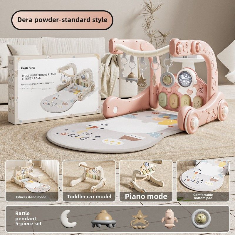 Qiao Le Bear Baby Pedal Piano Fitness Rack Walker 3 luni 6 Puzzle Educație timpurie Nou-născut Toddler Baby Toys_voghion.com
