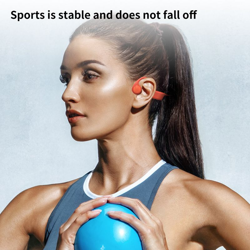 Słuchawki kompatybilne z Bluetooth Zaczep na ucho Przewodnictwo kostne Uniwersalne sportowe słuchawki bezprzewodowe stereo do biegania_voghion.com