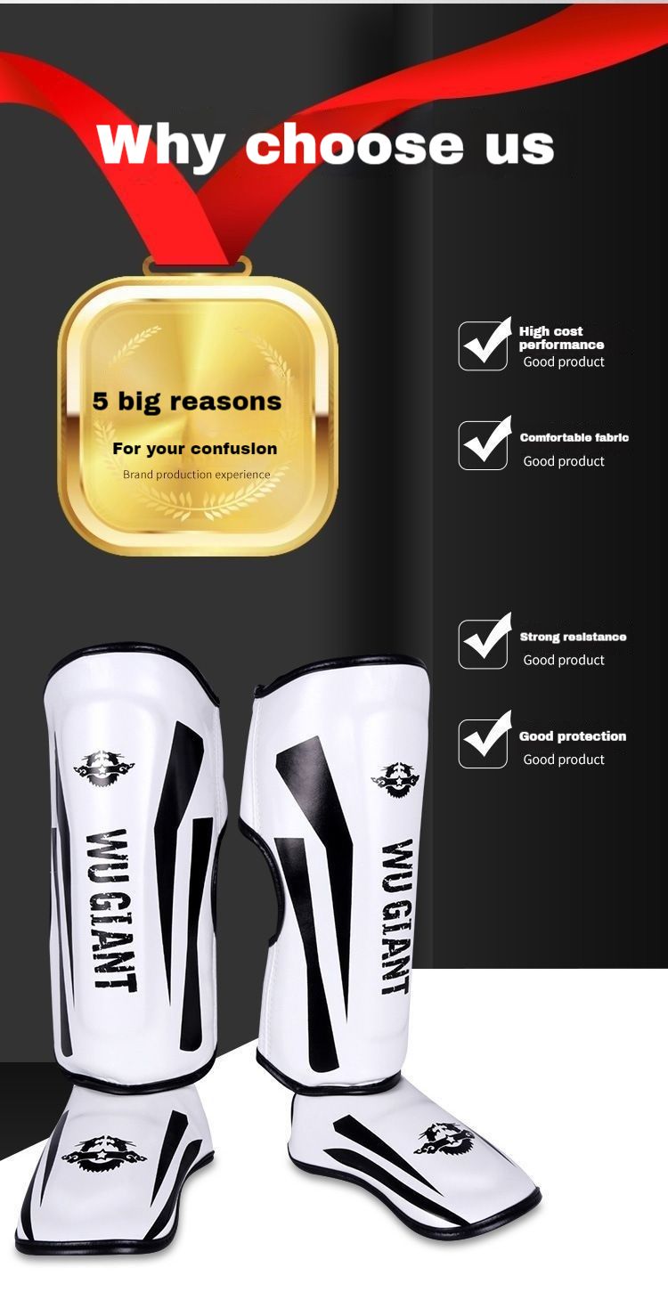 Ochraniacze nóg Muay Thai, Sanda Combat, Ochrona tylnej części stopy, Gruba ochrona piszczeli, Sprzęt do walki, Deska ochronna do nóg Taekwondo_voghion.com