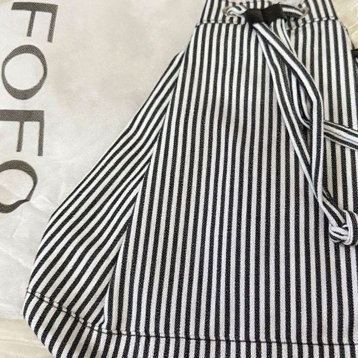 FOFO Striped Sailor For Women Korean Style Niche Desiner Double Shoulder Genuine Leather Drawstrin Crossbody Bucket_voghion.com