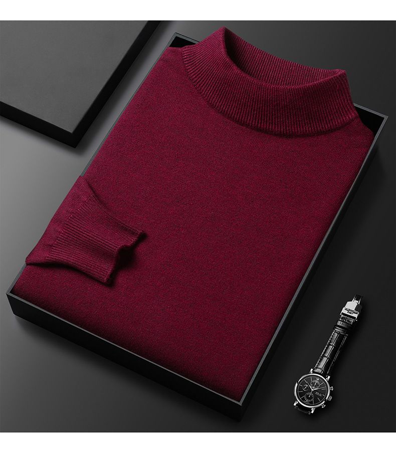 Herren Premium Rollkragenpullover – Leichte Luxus-Strickjacke für Freizeit und elegante Kleidung (Weiß/Schwarz/Camel/Marineblau/Grau, Größen M-4XL, Atmungsaktiv_voghion.com