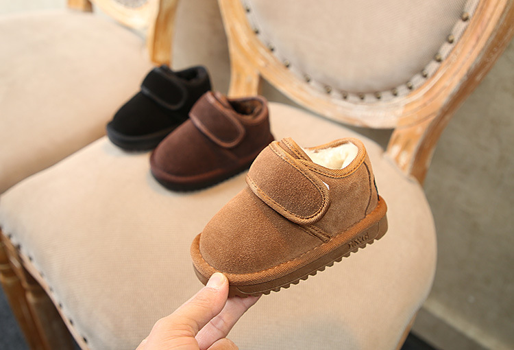 Children's shoes winter baby cotton shoes Korean version children's genuine leather snow boots Korean version thickened_voghion.com