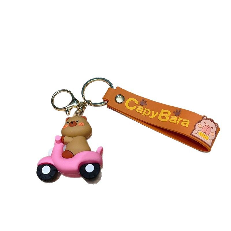 Cross-Dressing Cartoon süße Schlüsselanhänger Capybara Puppe exquisite kleine Geschenk Rucksack Auto Anhänger_voghion.com