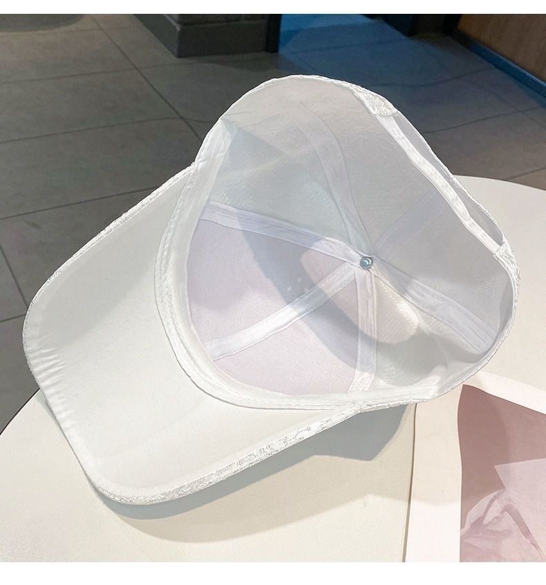 Γυναικείο καπέλο μπέιζμπολ Water Diamond Butterfly Gold Silk Cotton για Άνοιξη/Καλοκαίρι 2022, Αντηλιακό, Αναπνέον, Πάπια_voghion.com