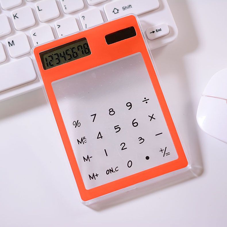 Transparent Calculator, Solar Touch Screen, Mini Creative Calculator, Student Office_voghion.com