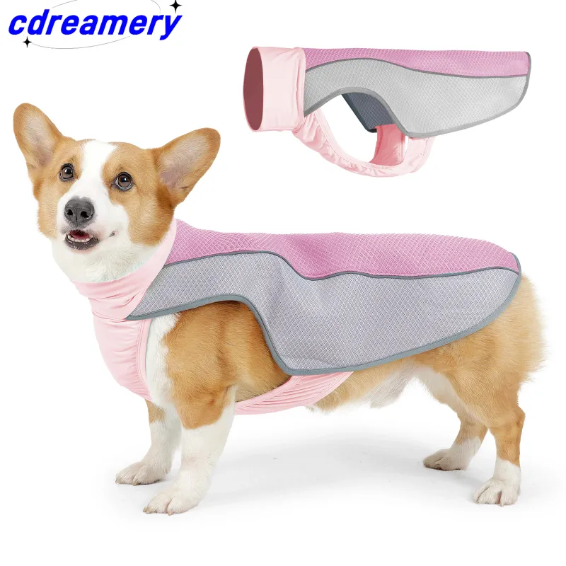 Koelvest, koeljas voor honden, verdampingskoeljas voor huisdieren, reflecterend materiaal voor grote, middelgrote en kleine honden_voghion.com