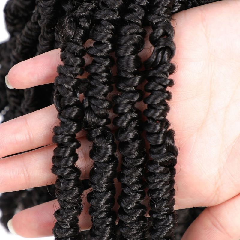 Synthétique Cheveux Synthétiques Cheveux Synthétiques Style Chaud Bobspring Twist Explosif Printemps Courbé Fibre Synthétique Perruque Crochet Cheveux_voghion.com