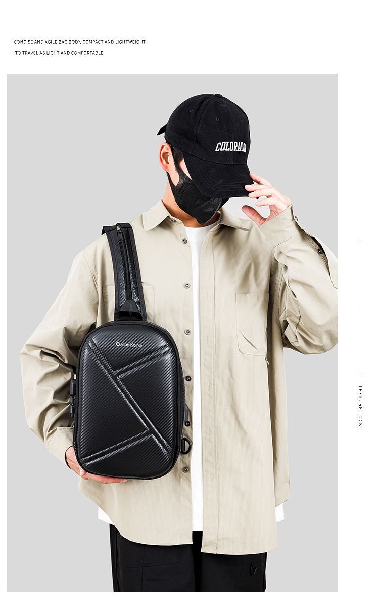 Men's Premium Nylon Crossbody Bag - Ultra-Lightweight & Durable Shoulder Sling With Laptop Compartment For Urban Commuting_voghion.com
