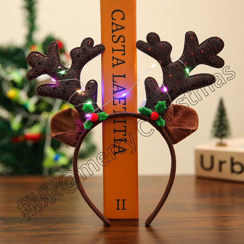 Lillian Nuovo stile europeo e americano Natale renna corna festa spettacolo costume accessori per bambini luminoso_voghion.com