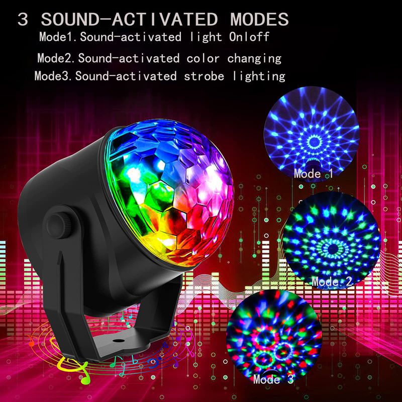 Vánoční osvětlení Dálkové ovládání LED magická koule USB mini křišťálová magická koule světlo barevné rotující pódiové laserové světlo KTV pódiové světlo_voghion.com