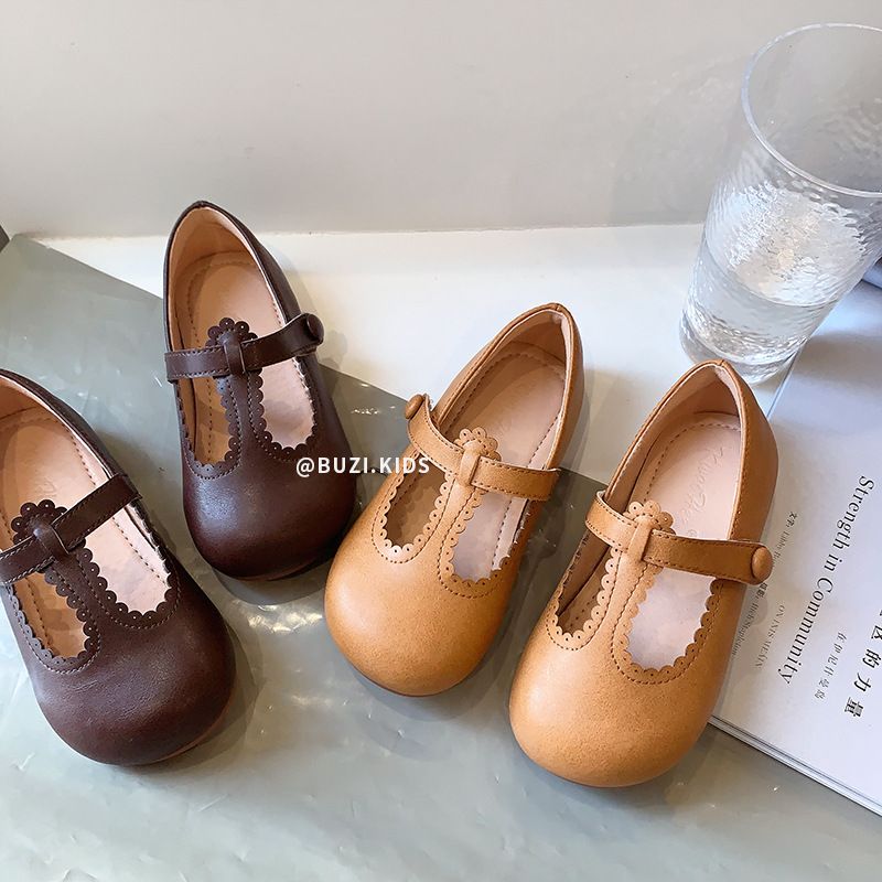 Kinder schuhe Flacher mund kinder leder schuhe kleine prinzessin einzelnen schuhe für mädchen_voghion.com
