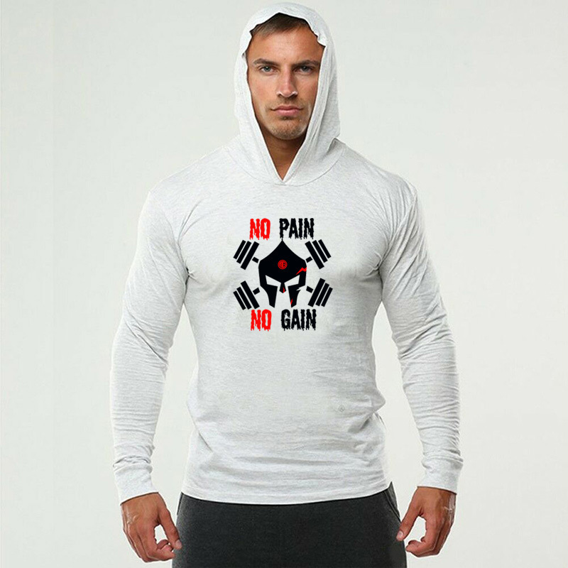 Men's fitness hoodie autumn and winter sports cotton coat casual running top_voghion.com