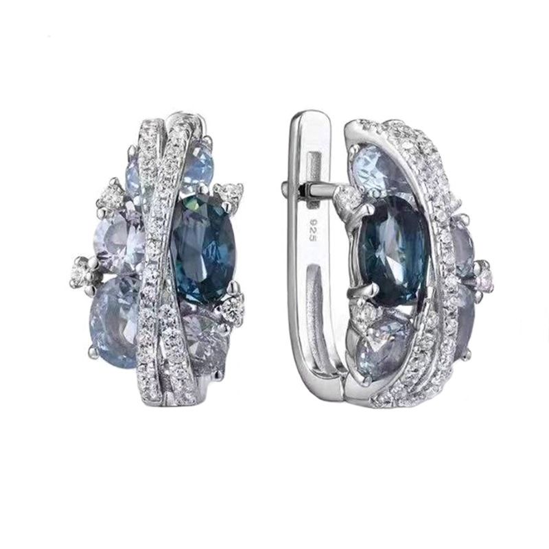 Boucles d'oreilles Longrui, nouveau produit tendance, rétro, créatives, double couche, en forme de X, creuses, en zircon_voghion.com