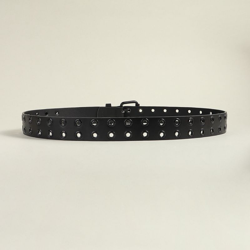 HEIßER schwarzer Gürtel Damen PU Leder Western Y2K Mädchen Gürtel für Jeans Männer_voghion.com