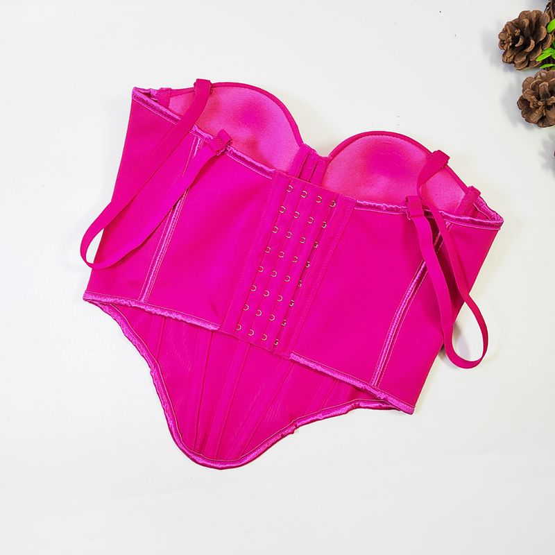 Europäeschen an amerikanesche Street Style onregelméissege Fëschgrat-BH Bannendran Uewerflächenträger weibleche Kierper verengt schéint Réck Tube Top_voghion.com