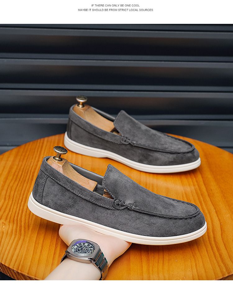 SHLIANG Herren Freizeitschuhe Wildleder Loafer Klassische Herrenschuhe im britischen Stil Leichte, weiche Mokassins für Herren Slip-On Driving Flats Y0577_voghion.com