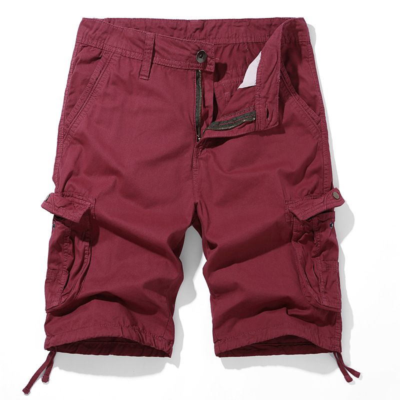 Premium Products Men's Casual Cropped Trendy Workwear Shorts, Plus Size Multi Pocket Mid Length Pants_voghion.com