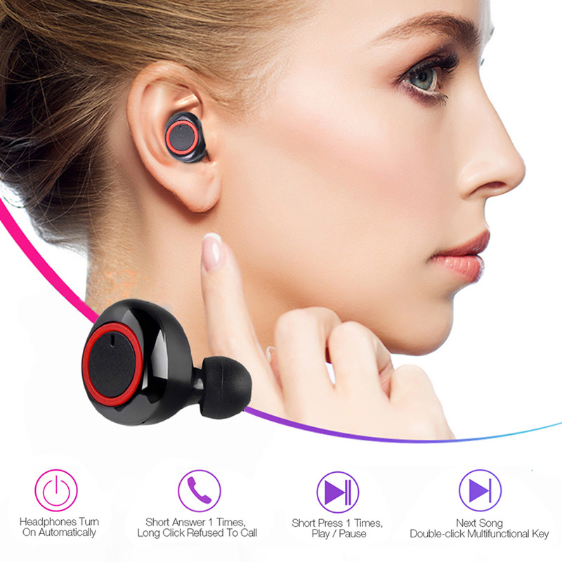 Bluetooth kuulokkeet kuulokkeet kuulokkeet kuulokkeet ulkokäyttöön langaton 5.0 mini valmistaja TWS2 Sports kuljettajan halkaisija versio_voghion.com