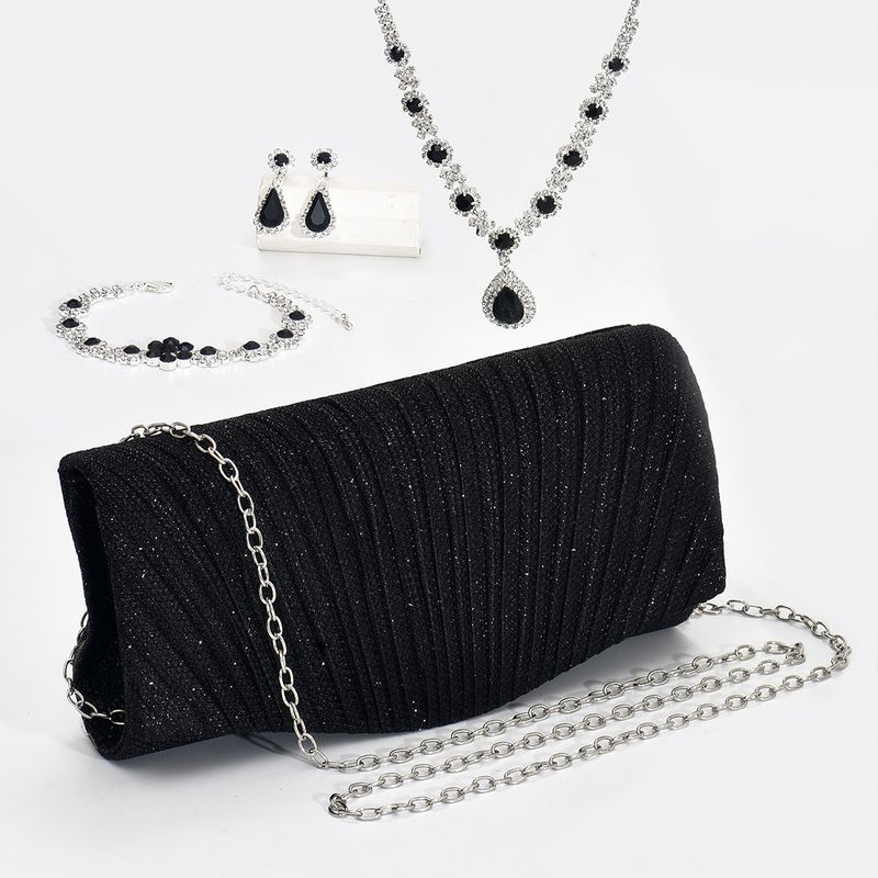 Set di gioielli da donna, borsa a mano, borsa da sera, tracolla, borsa a catena con collana, orecchini e bracciale_voghion.com