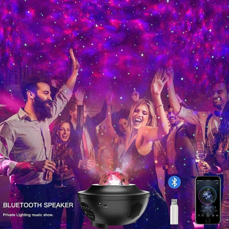 Bluetooth mūzikas LED zvaigžņu debesu projektors Galaxy zvaigžņotā nakts gaisma bērnu istabai guļamistabai_voghion.com