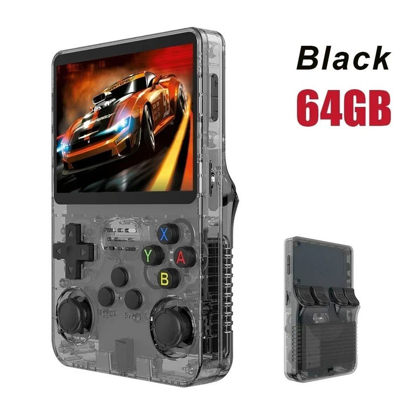 128g R36s Retro Handheld Video Game Console Linux System 3.5 Inch Ips Screen R35_voghion.com