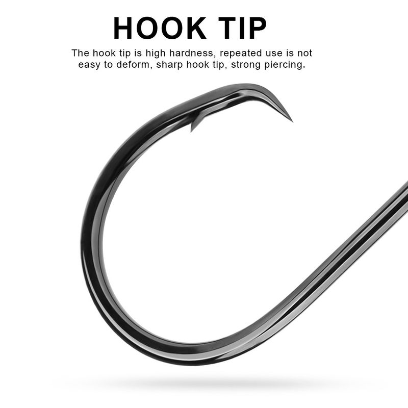 Deep Big Sea Eagle Beak Lure High Carbon Steel Fish Boat Swivel Fishing Hook 10 Pieces/Box_voghion.com