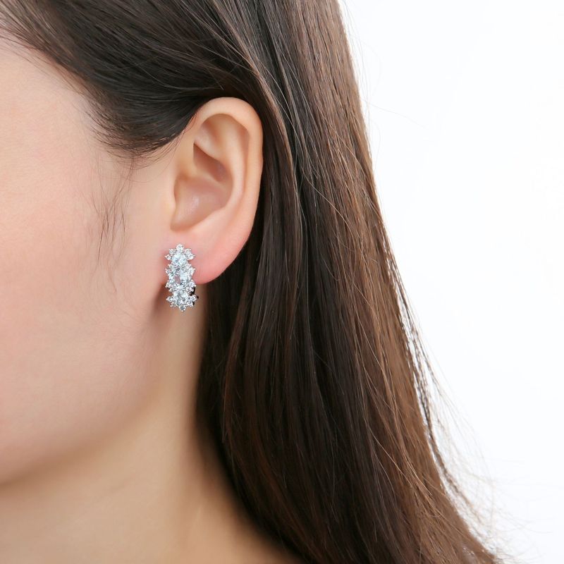 Personalisierte Blume Design Natürliche Topas Ohrringe Granat S925 Sterling Silber Intarsien Edelstein Ohrringe Weiblichen_voghion.com