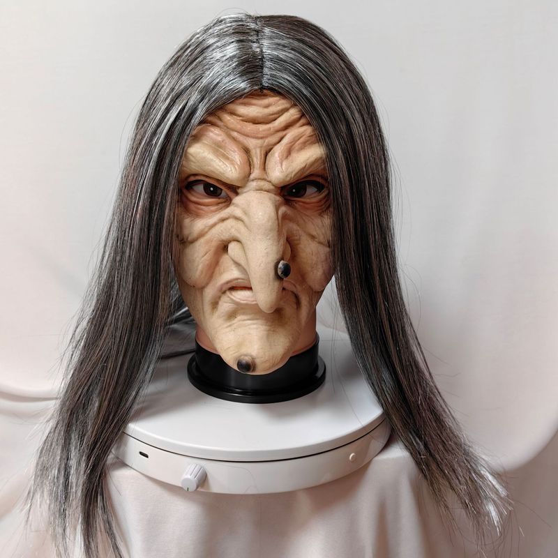 Maska za pola lica Bijela maska demona za lice Kostur Horor Cosplay Maska egzorcista_voghion.com