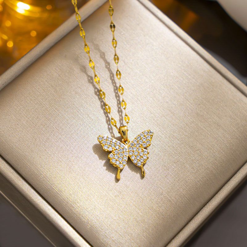 Collier nœud en acier titane pour femme (2022), pendentif au design jeune et luxueux, au style froid et indifférent_voghion.com