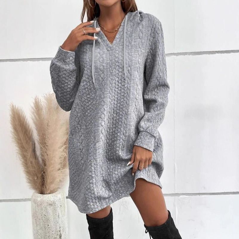 Oversize-Strickpullover mit Kapuze für Damen – gemütlicher Langarmpullover mit Kängurutasche für Herbst und Winter_voghion.com