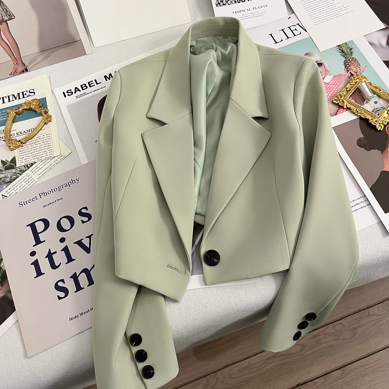 Kurzblazer für Damen Kleiner High-End-Design Vielseitiger Blazer_voghion.com