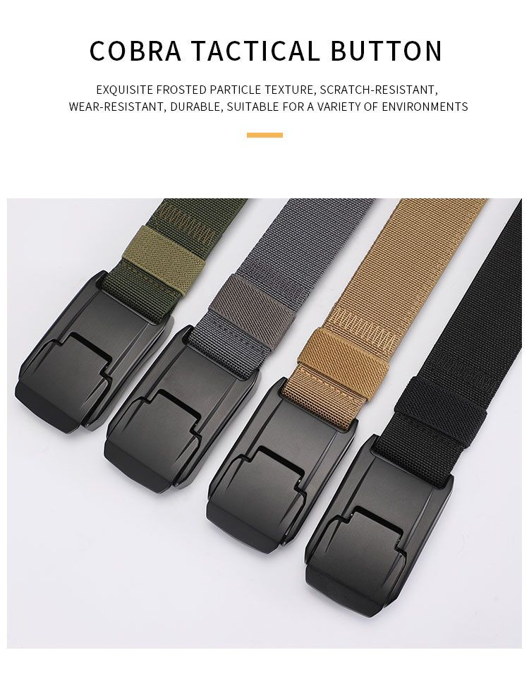 HOT New Stretch For Men and Women Hard Alloy Quick Release Buckle Strong Real Nylon Unisex Elastic Overalls Work Belt_voghion.com