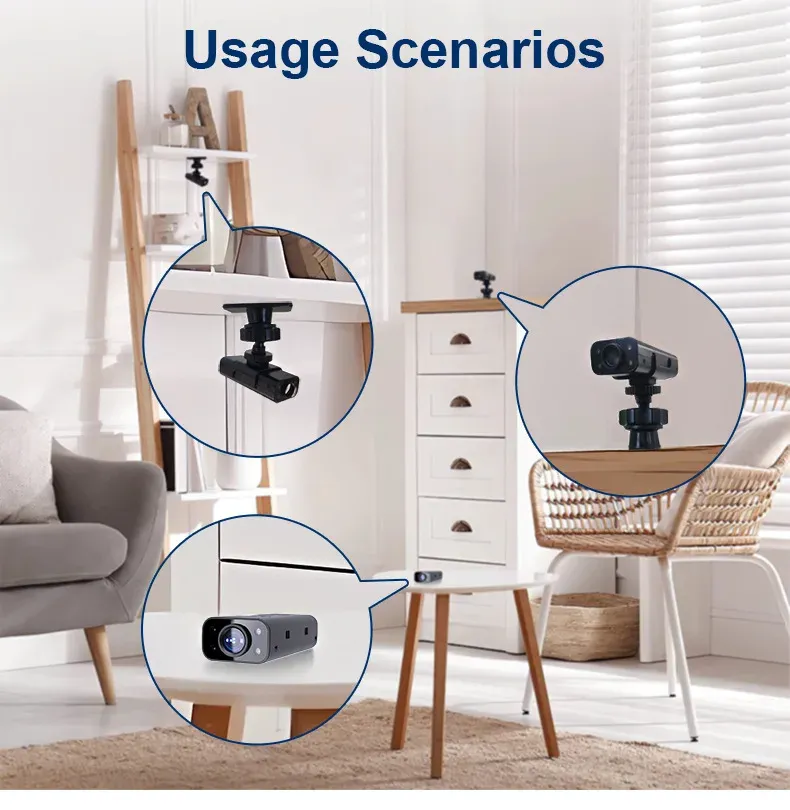 Mini-Kamera, WLAN, Smart-Home-Sicherheit, Nachtsicht, Mehrbenutzer-Fernüberwachung, kleine Camcorder, tragbarer eingebauter Akku_voghion.com