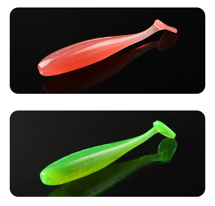 BEARKING Bass Fisherman Fishy Smell Fish Lure Saltwater T-tail Soft Worm Lead Head Hook Bait_voghion.com