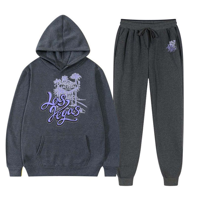 2023 Autunno/Inverno Nuovo Maglione Stampato con Cappuccio Uomo Set Sportivo Tempo Libero_voghion.com