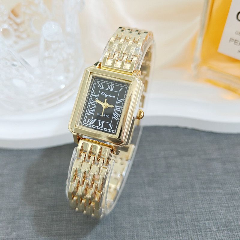 New Women's Watch Ins Style Classic Versatile Roman Numerals High-end Elegant Fashion Niche Light Square_voghion.com