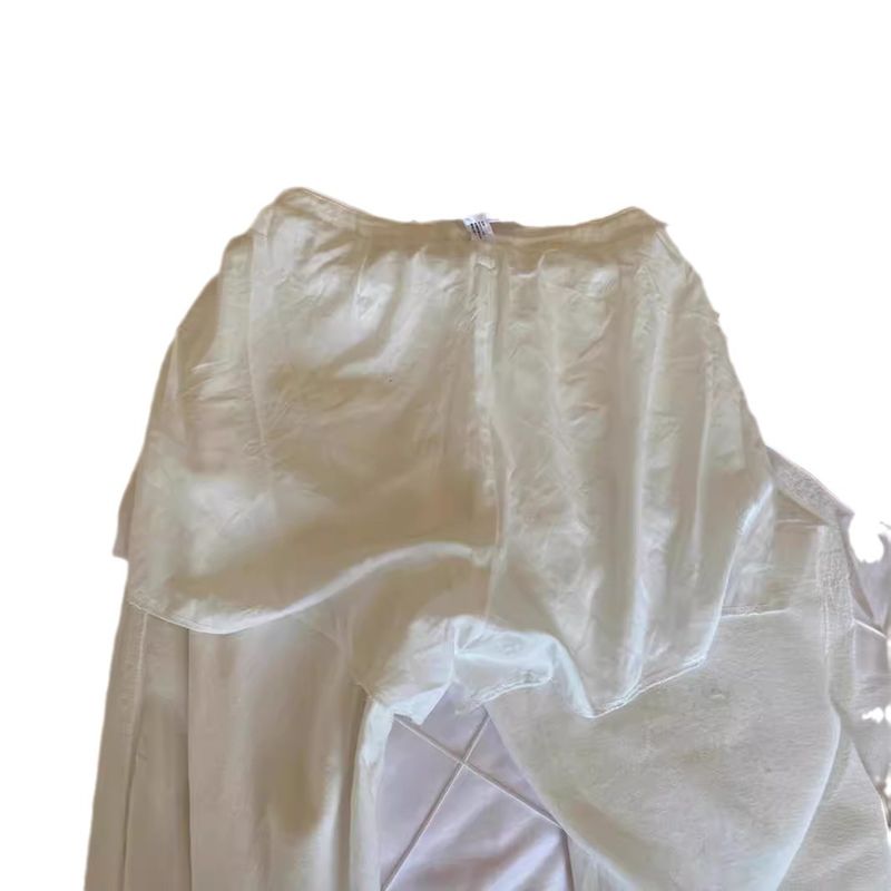 Suitable For All Seasons Really Stunning~ Linen White 2025 Summer Casual Lazy Relaxed Draped Wide-leg Long Pants For Women_voghion.com
