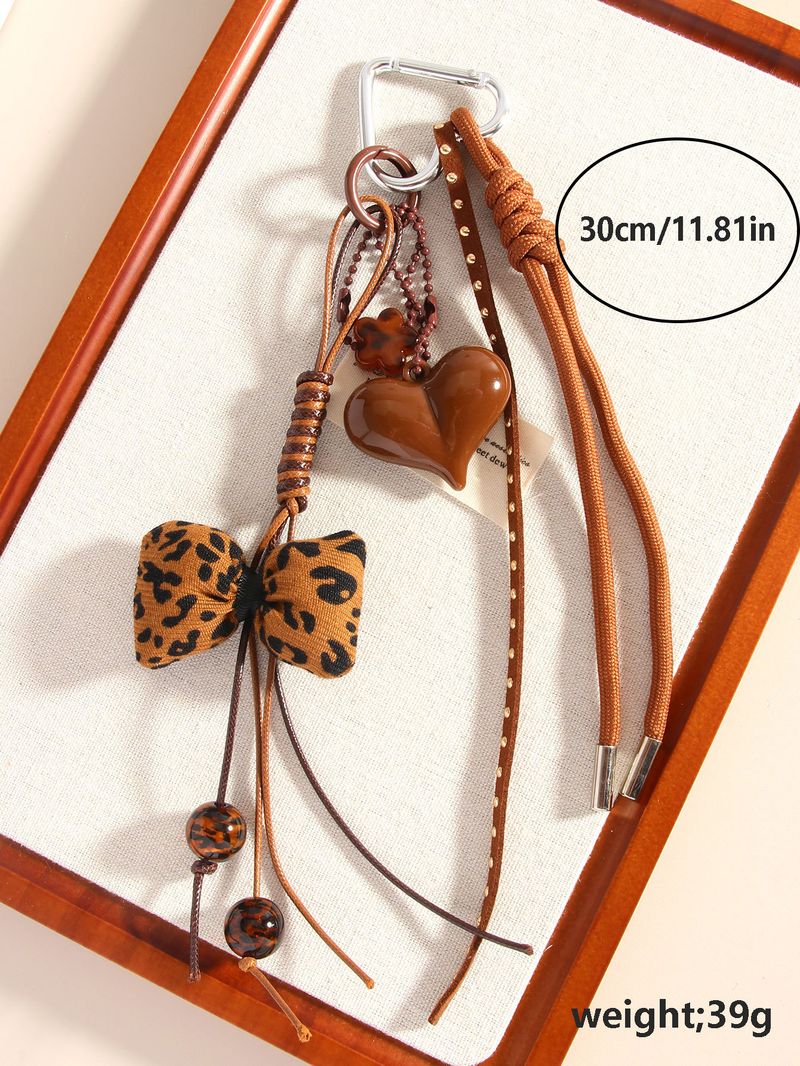 Breloques de sac faites à la main, pendentif de sac créatif en forme d'ourson avec nœud d'amour, porte-clés, pendentif de téléphone portable_voghion.com