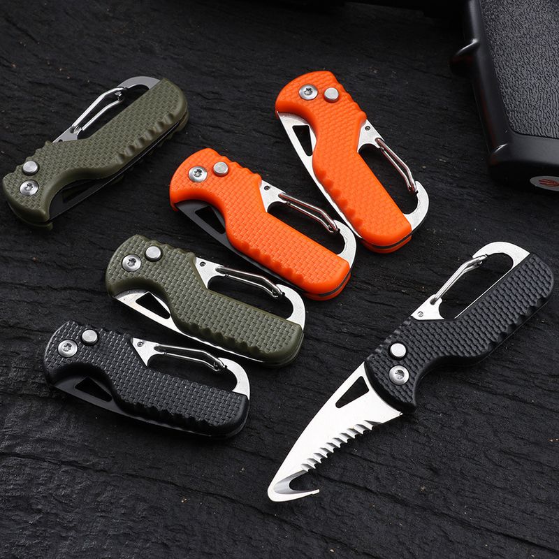 Cutter Multi-Functional Outdoor Portable Knife Hook Sawtooth Survival Tool Folding Box Opener_voghion.com