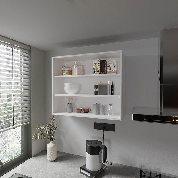 Floating Shelf Meeker, Kitchen, White_voghion.com