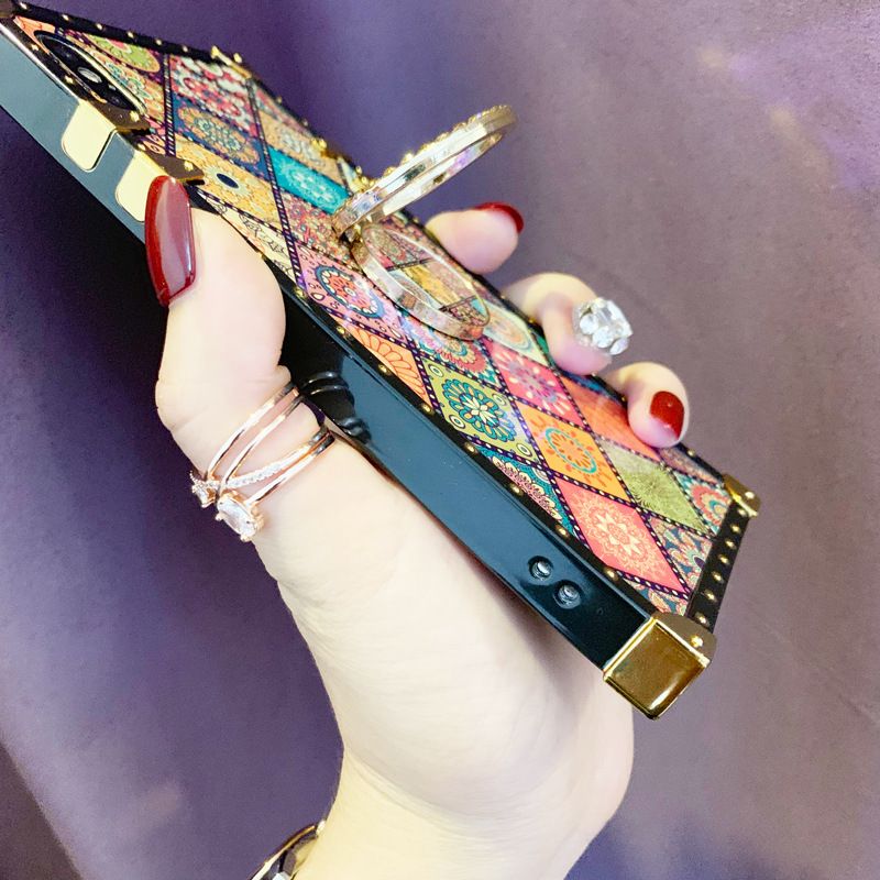 TechGlobe kompatibel mit iPhone 16 Light Retro Ethnic Stil Blau und Weiß Porzellan Appl 15 Samsung S24U Trendy Totm Phon_voghion.com