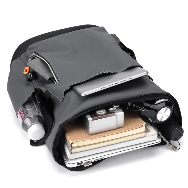 Zaino da uomo urbano in pelle PU di alta qualità, impermeabile, per computer portatile di grandi dimensioni, per lavoro, con USB_voghion.com