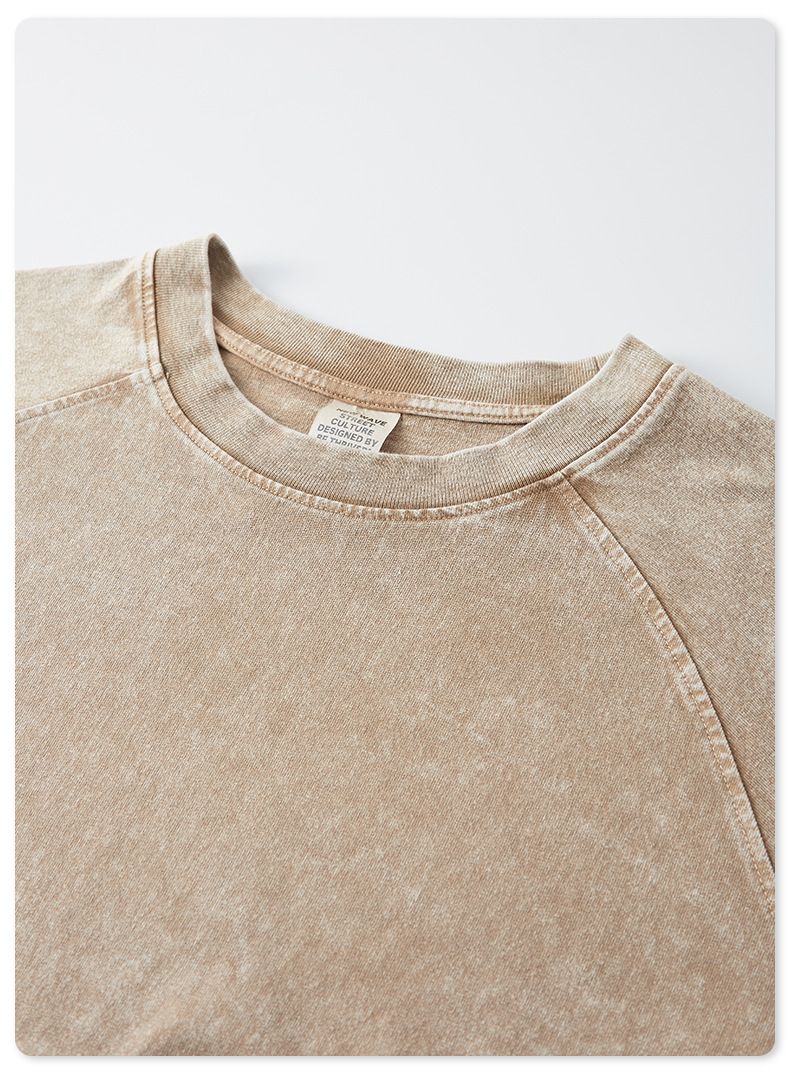 Herrenbekleidung Waschbares Batik-T-Shirt mit Schulterschlitz, kurzärmlig, Outdoor-Oversize-T-Shirt für Herren_voghion.com