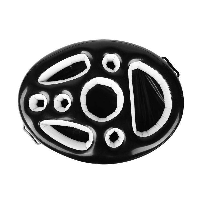 PVC inflatable beverage holder cup holder porous cup mat fruit red wine mobile phone water inflatable ice bed swimming pool plate_voghion.com