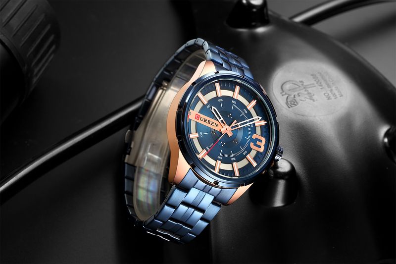 Men's Stainless Steel Waterproof Watch With Large Dial, Minimalist Design, Quartz Movement For Business And Casual Wear_voghion.com