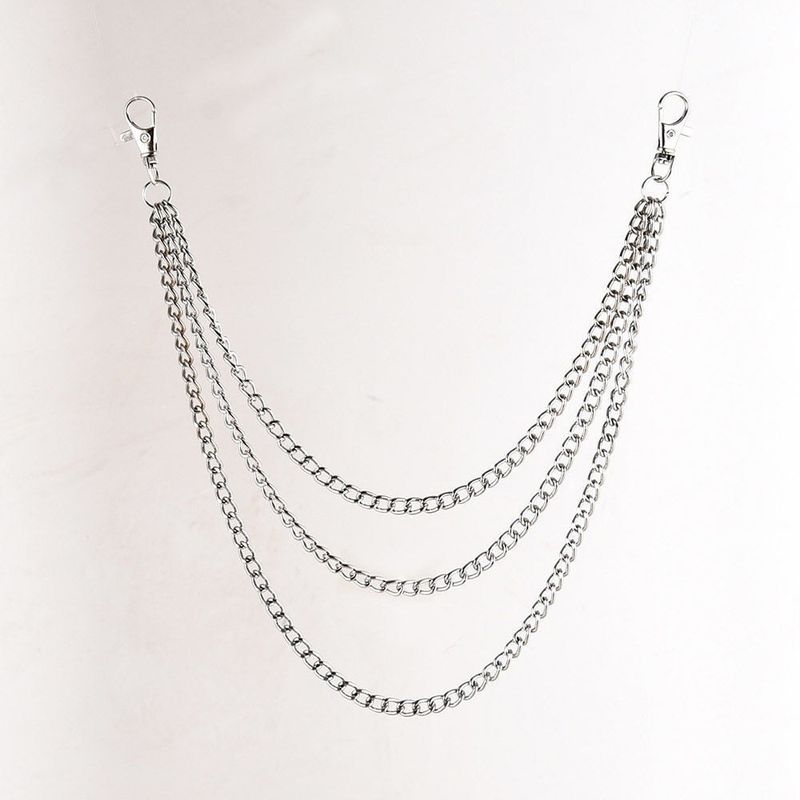 Mode Trendy Hosen Ins Taille Hip Hop Metall JK Jeans Gürtel Unisex Kleidung Kette_voghion.com