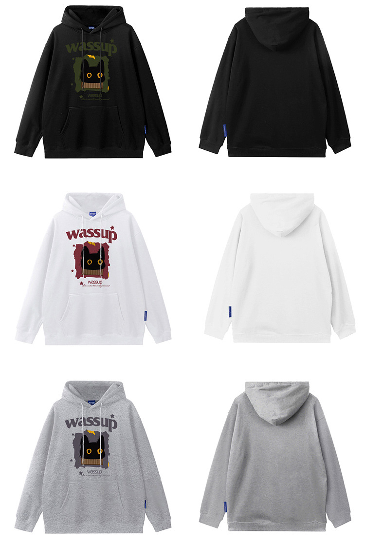Abbigliamento maschile Moda simpatico cartone animato coniglio design felpa con cappuccio uomini e donne coppie aggiungere velluto_voghion.com
