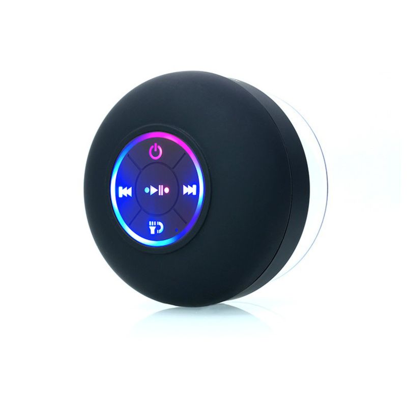 Enceinte Bluetooth sans fil portable et étanche avec LED colorées et ventouse pour salle de bain_voghion.com