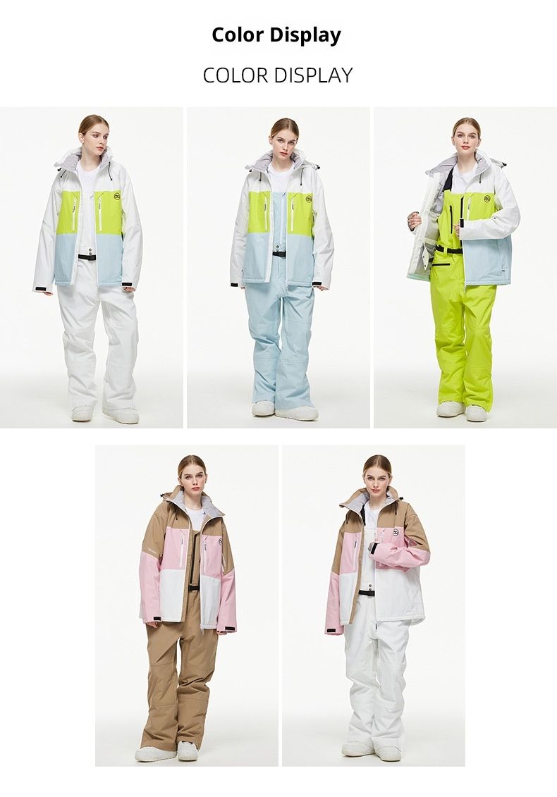 001 Tuta da sci invernale impermeabile da donna e uomo, giacca e pantaloni, nuovo modello transfrontaliero_voghion.com