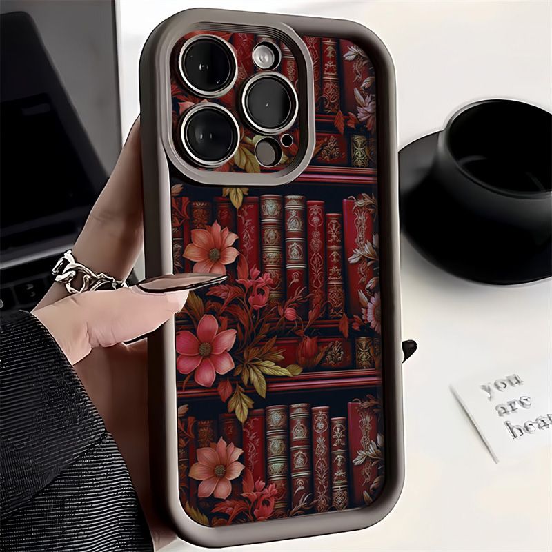 Puķu plaukta gleznas mīksts tālruņa maciņš iPhone 16 15 14 13 12 11 Pro Max XS X XR 7 8 Plus 15 16 PRO SE2 triecienizturīgs vāciņš_voghion.com